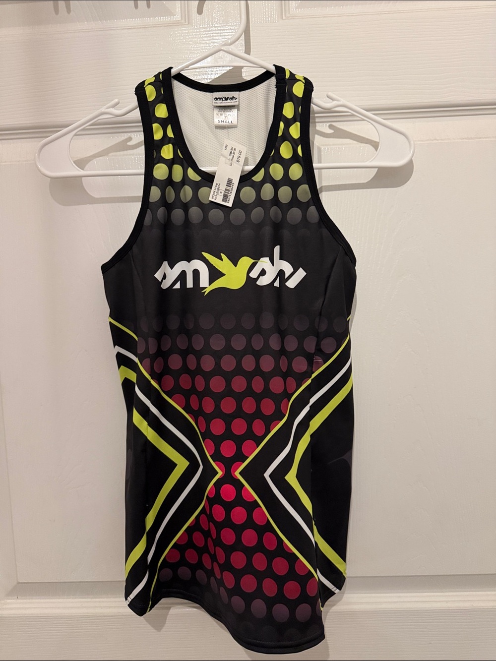 NWT Smash Women’s Black Triathlon Top with built-in bra